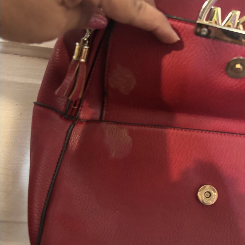 Michael Kors Burgundy Leather Backpack - Picture 3 of 5